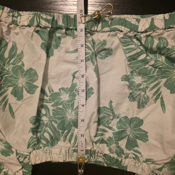 American Eagle Outfitters Green Floral Crop Top - Picture 6 of 6